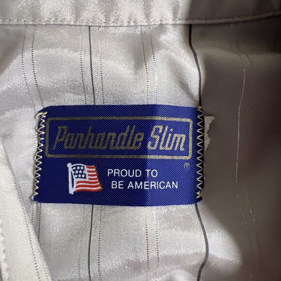 90s Panhandle Slim Pearl Snap Western Shirt Men's Cowboy Landman USA - Picture 4 of 6